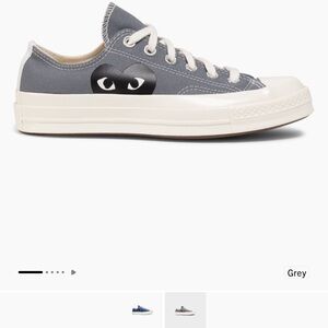 Comme des Garcons Converse Steel Gray low tops